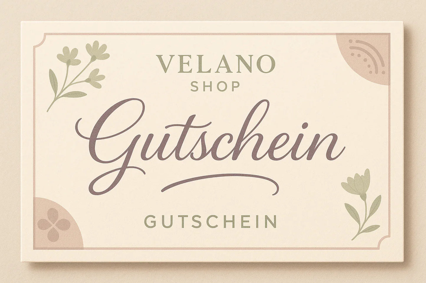 Velano Geschenkgutschein | Digitaler Gutschein - Velano