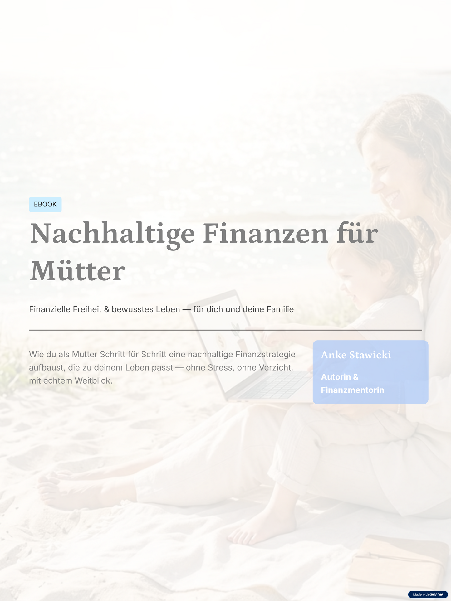 Nachhaltige Finanzen für Mütter – eBook | Stabilität & Selbstbestimmung