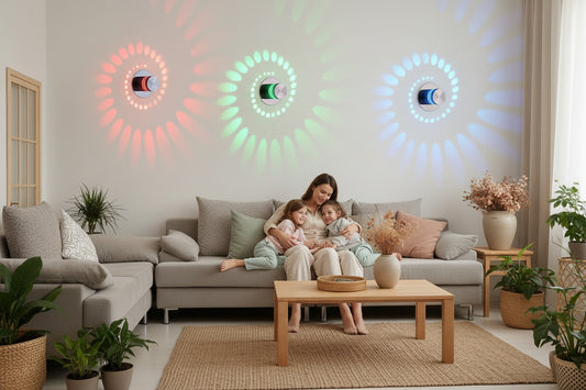 Moderne Spiral-Wandleuchte, schlicht und edel