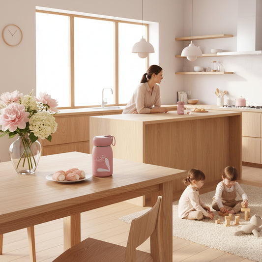 Intelligente Thermosflasche mit Temperaturanzeige