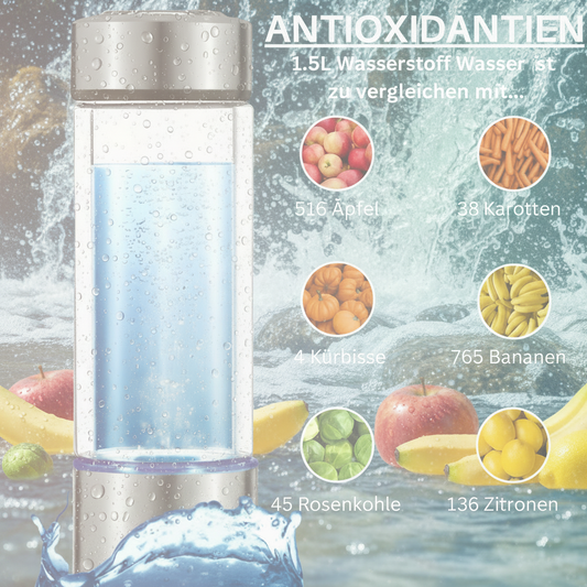 Die Wasserstoff Wasserflasche für bessere Gesundheit & mehr Energie ''HydroVive'' - das Original
