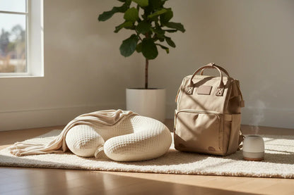 Stillkissen & Wickelrucksack - Naturfarben
